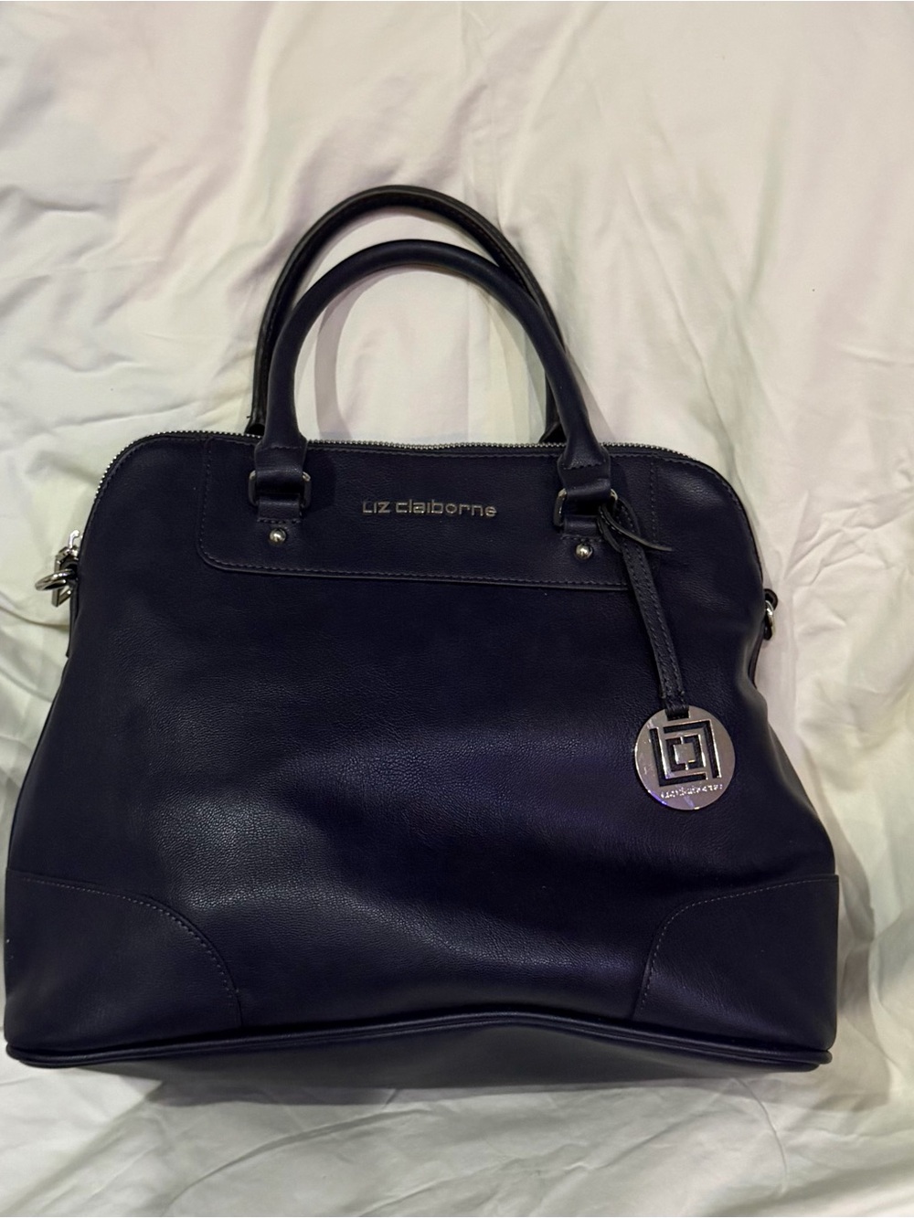 Liz Claiborne Blue Leather Satchel